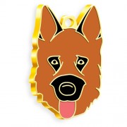 24 Ayar Altın Kaplama Alman Kurdu Köpek Künyesi