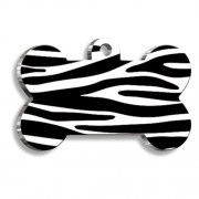 Zebra Desenli Kemik Köpek Künyesi